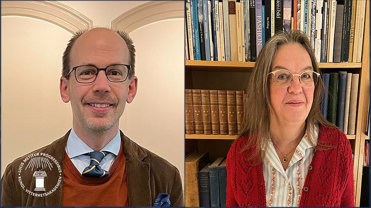 Axel Hörstedt, Katedralskolan i Uppsala, och ﻿Anna Raab, Södra Latins gymnasium i Stockholm, belönas för sina särskilt goda insatser som lärare. Foto: Maria Åhrgren, privat.