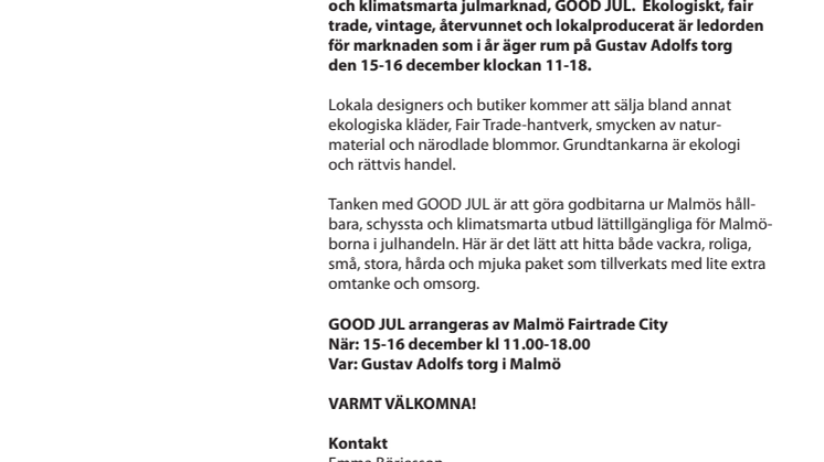 En GOOD JUL med ett gott samvete