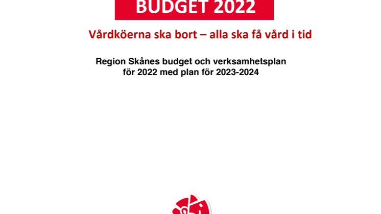 Socialdemokraterna i Region Skåne budgetförslag 2022