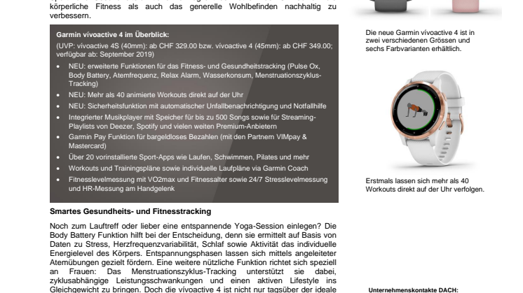 Next Level Active Lifestyle mit der vívoactive 4