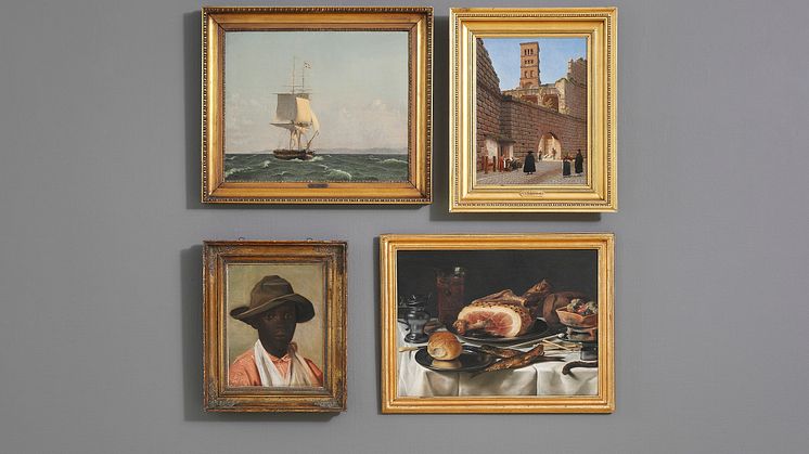 To malerier af C.W. Eckersberg, Pissarros portræt og Claesz' måltidsstykke fra dagens auktion