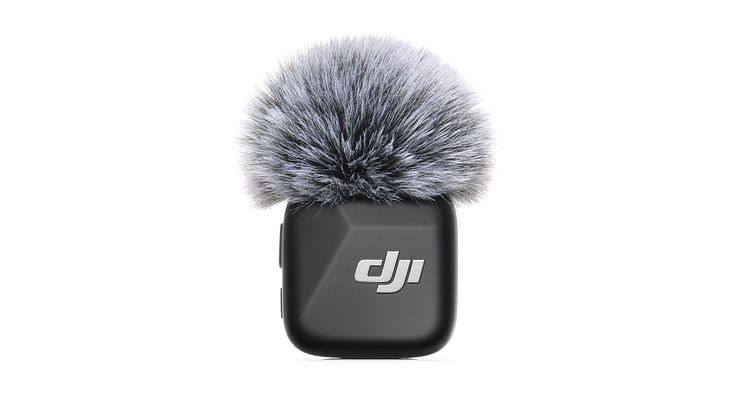DJI Mic Mini Transmitter（Infinity Black）+Windscreen（Black_Gray）—Front View.jpg