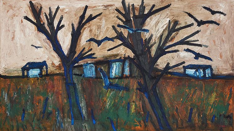 "Landscape with Crows" by Francis Newton Souza