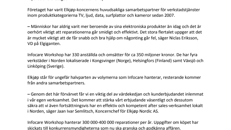 Elgiganten stärker erbjudandet – köper nordiskt serviceföretag 