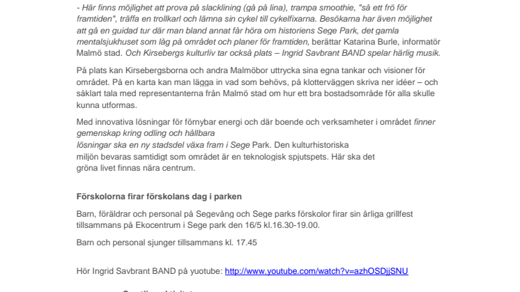 Väx med Sege Park
