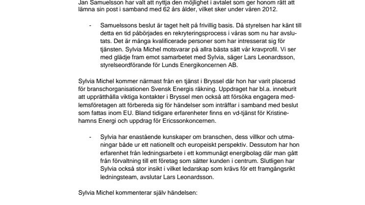 Ny koncernchef utsedd