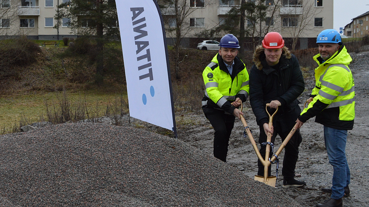 Wojciech Wondell, COO Titania Anders Österberg (S), exploateringsnämndens ordförande i Stockholm, Thomas Carlsson, VD på 2xA Entreprenad AB 