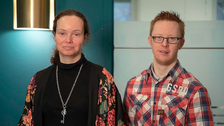 Lena Hesse och Viktor Barkström, båda med IF och olika erfarenheter av arbetslivet föreläser på frukostseminariet