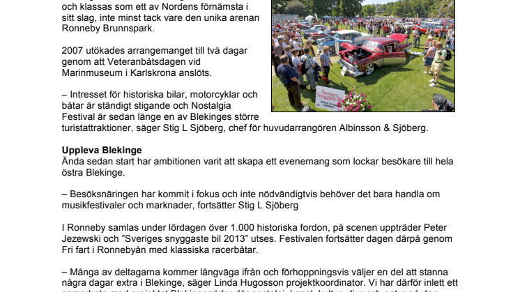 Nostalgisk sommarvecka i Blekinge