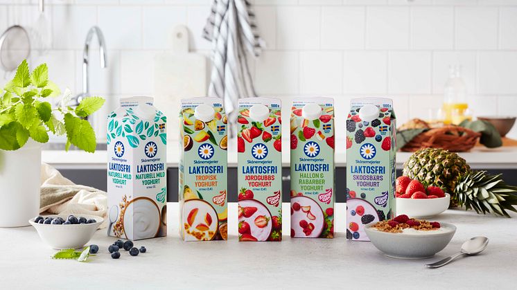 Skånemejerier utökar sitt sortiment av laktosfri yoghurt med tre nya smaker.