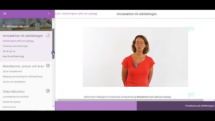 Smaka på onlineutbildningen Matsäkerhet i vård och omsorg