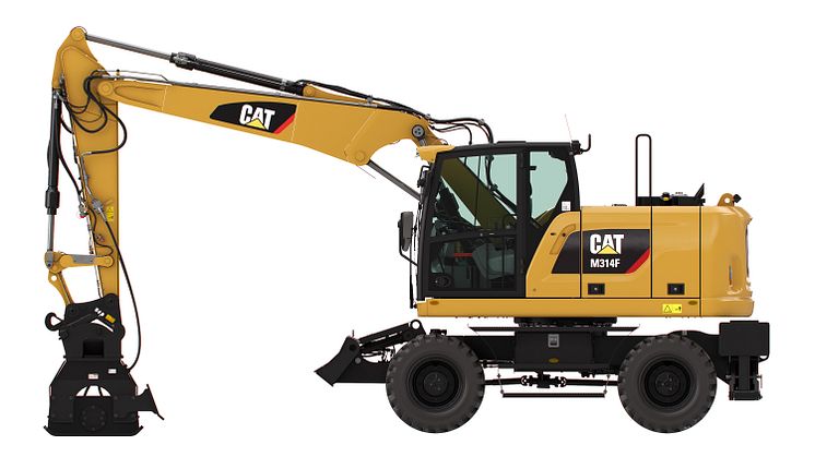 Cat M314F hjulgrävare - vänster sida