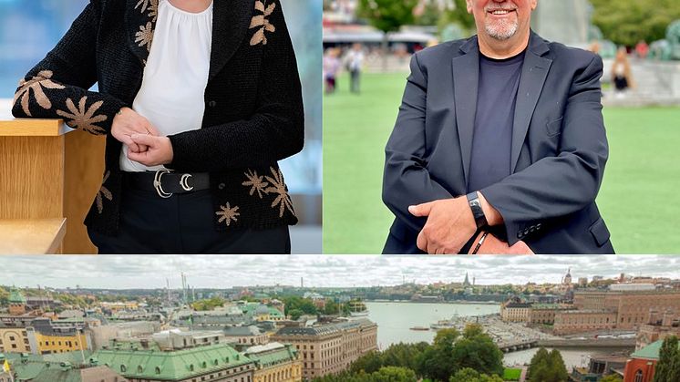Maria Mindhammar, generaldirektör på Arbetsförmedlingen och initiativtagaren Mats Wernheim inviger Jobbfestivalen 23 maj. Foto: Eva Dalin & Hans Uhrus
