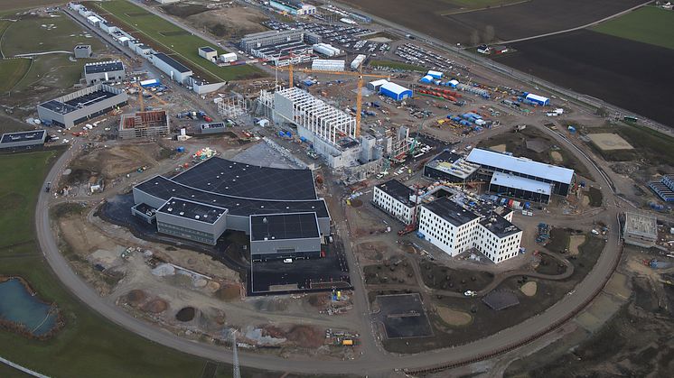 Aerial view over ESS Construction Site 2 December 2019_Foto Perry Norden_ESS