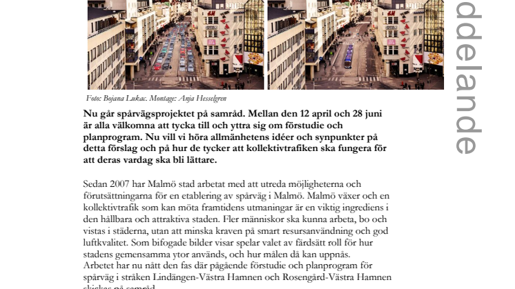 Tyck till om framtidens kollektivtrafik i Malmö!