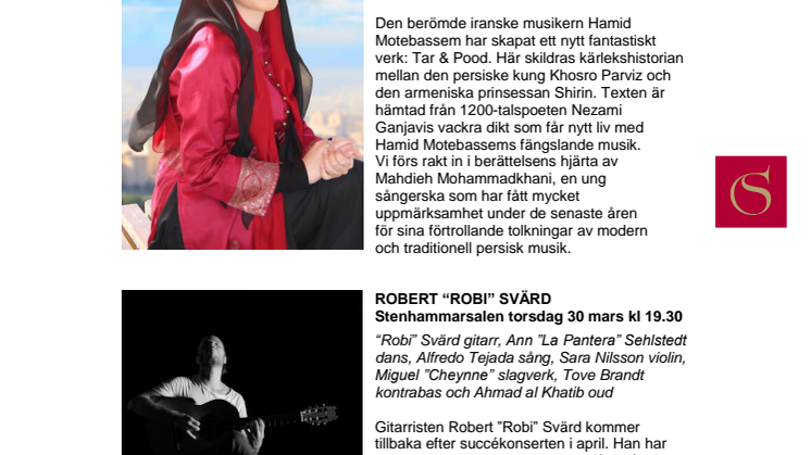Persisk kärlekssaga och het flamenco