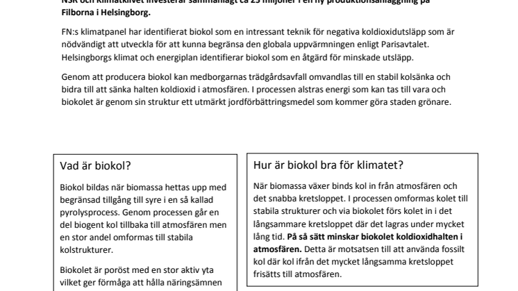 NSR satsar på biokol - låter regionens trädgårdsavfall bidra till minskad global uppvärmning