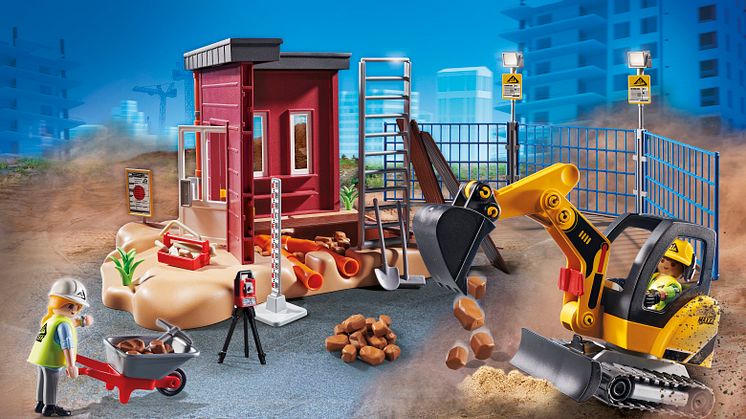 Minibagger mit Bauteil (70443) von PLAYMOBIL
