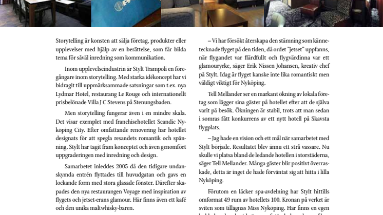 Storytelling och flärd gav flygande start för nyrenoverade Scandic Nyköping City