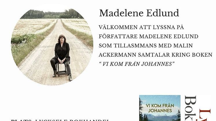 Författarsamtal med Madelene Edlund i Lycksele Bokhandel 11 april