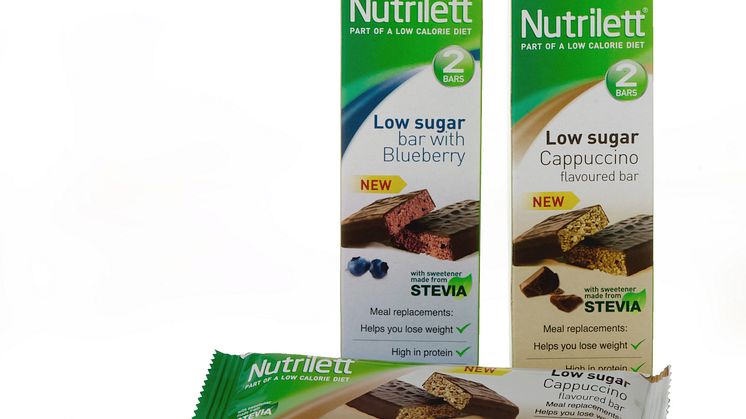Gruppbild Low sugar bars Blueberry och Cappuccino