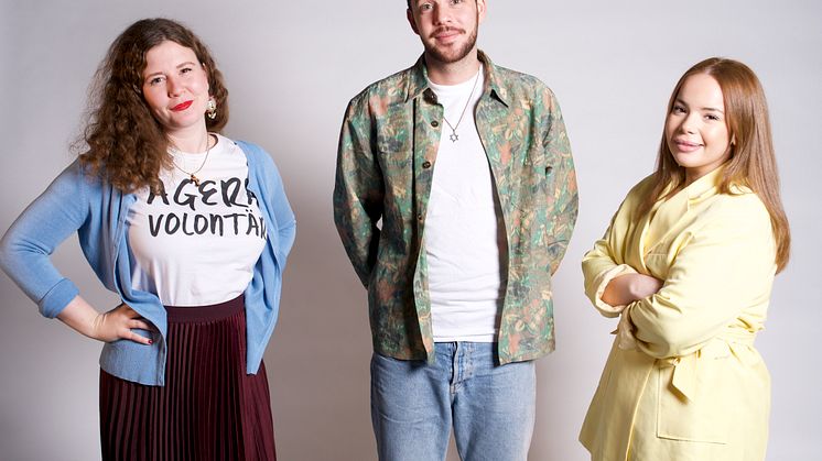 Podden Tro, hopp och fördom leds av Hanna Soldal, Liam Sallmander och Dina Alami.