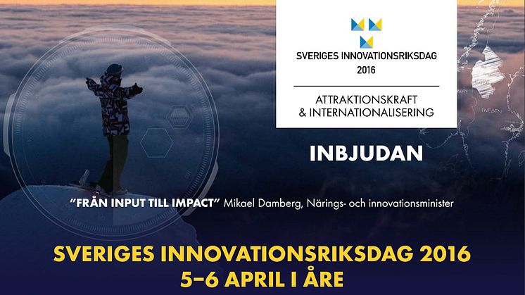 Mikael Damberg inleder Sveriges Innovationsriksdag 5-6 april 2016 i Åre