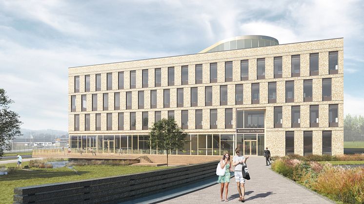 Arkitektskiss över Kretslopp och vattens nya lokaler.