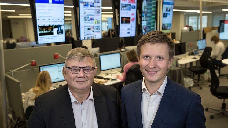 Mikael Holmström och Kristoffer Örstadius, nominerade till Stora Journalistpriset 2017 