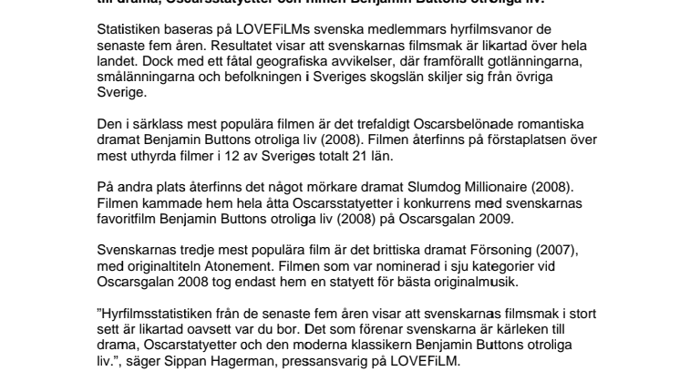 Landsomfattande kartläggning visar att svenskarna älskar drama 