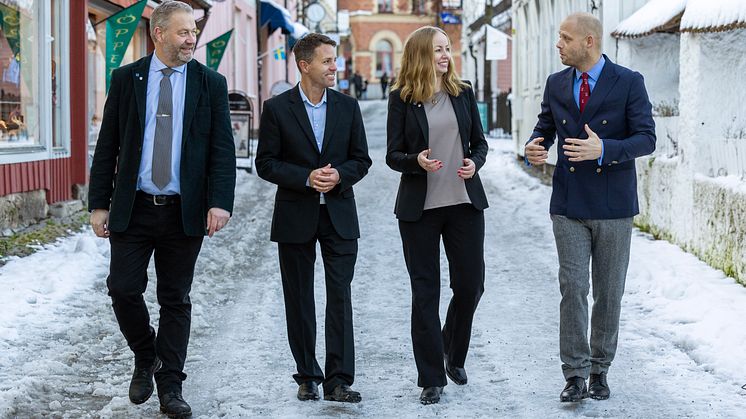 Thomas Imeryd (KD), Robert Beronius (L), Andrea Kronvall (SD) och Bino Drummond (M).