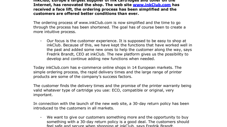 Total make over! inkClub’s new online shop has opened