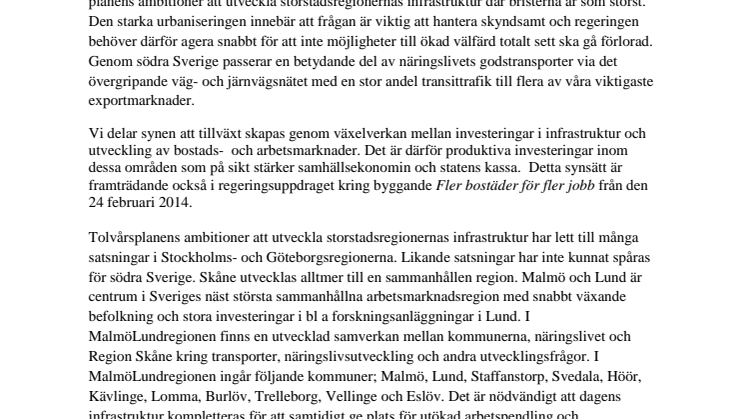 Förseningar av fyra spår i MalmöLund hämmar tillväxten i Sverige