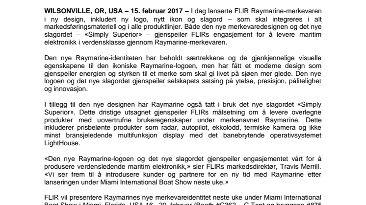 Raymarine: FLIR lanserer Raymarines nye merkevareidentitet