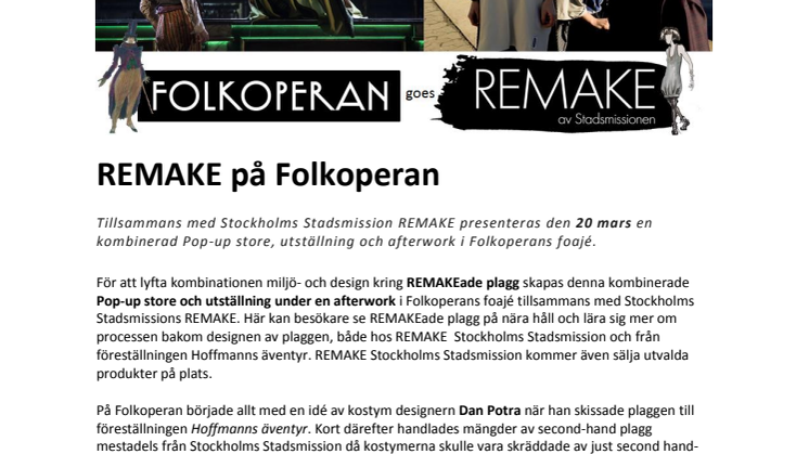 Folkoperan goes REMAKE