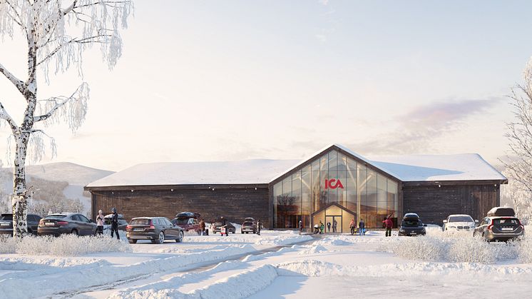 Illustration av ICA Supermarket Lindvallen