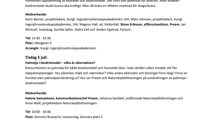 Pressinbjudan: Preem i Almedalen