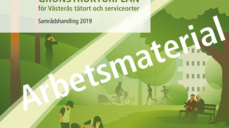 Omslaget för grönstrukturplanen är illustrerat av Tobias Flygar.