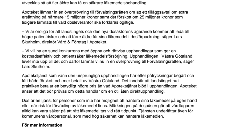 Misslyckad dosupphandling drabbar patienter och vårdpersonal