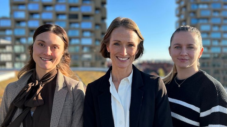 Elna Topac, Emma Weman och Felicia Arnsbjer ser fram emot givande samarbeten.