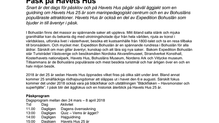 Påsk på Havets Hus