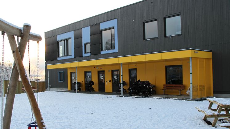 Bråtenalleen barnehage er en av de første plusshusbarnehagene i Oslo. Foto Omsorgsbygg