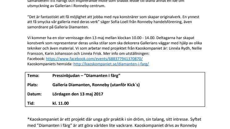 Vernissage med unga konstnärer - Diamanten i färg