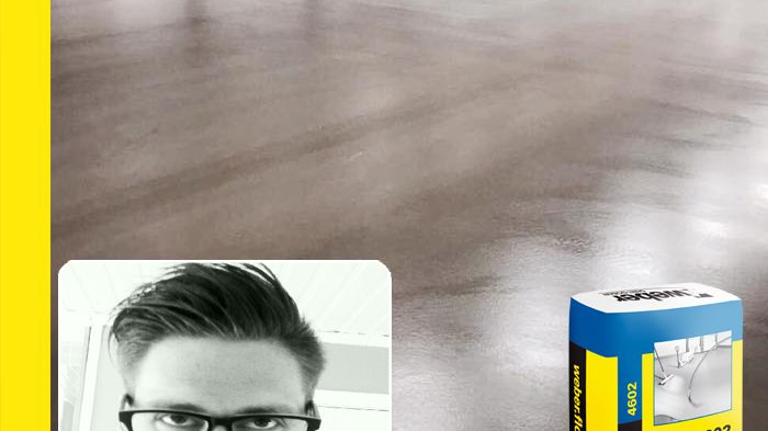 Christoffer Johansson på JIGAB har weberfloor 4602 Industri Base Extra som sin Weber-favorit