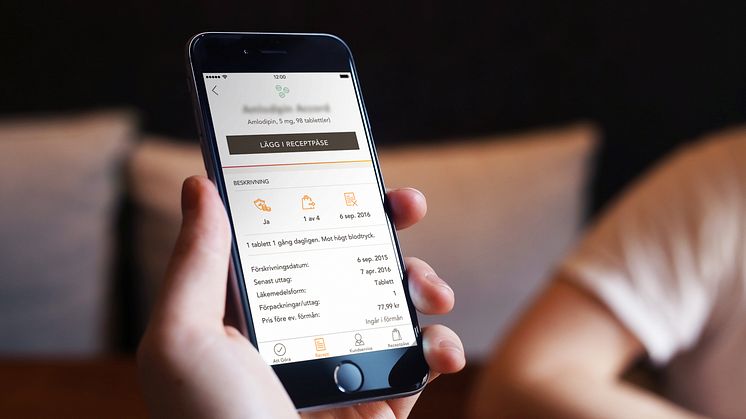 Kronans Apoteks app finns nu att ladda ner.