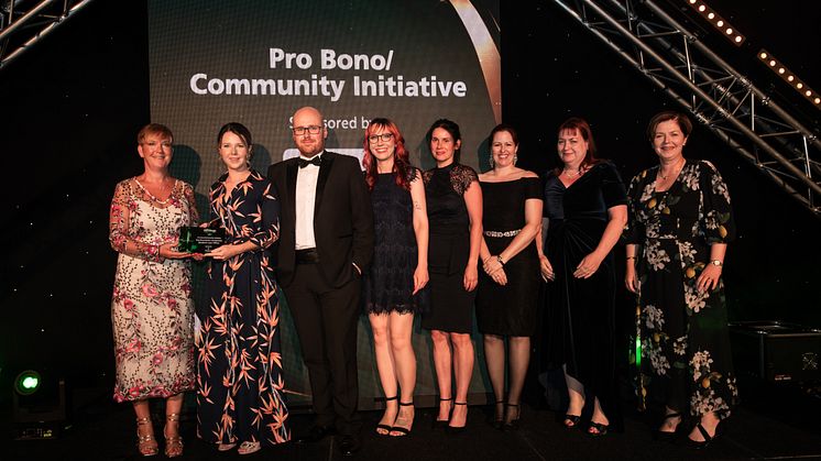 l-r Claire Brissenden, Trinity Chambers with Northumbria's Kayliegh Richardson, Callum Thomson. Michelle Cosheril, Lyndsey Bengtsson, Kathryn McGeary, Lisa Callum and Elisabeth Griffiths                         Kathryn McGeary,  