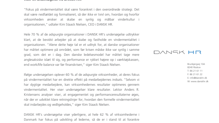 Fokus på vindermentalitet skaber øget medarbejderperformance