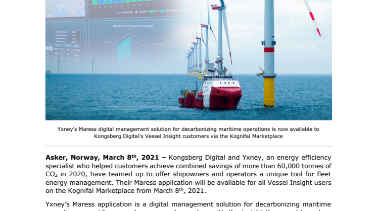 Kongsberg Digital welcomes Yxney to the Kognifai Partner Program