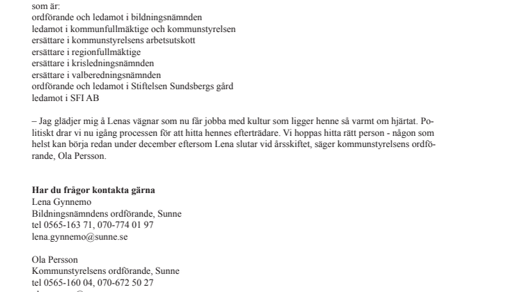 Lena Gynnemo blir intendent på Mårbacka