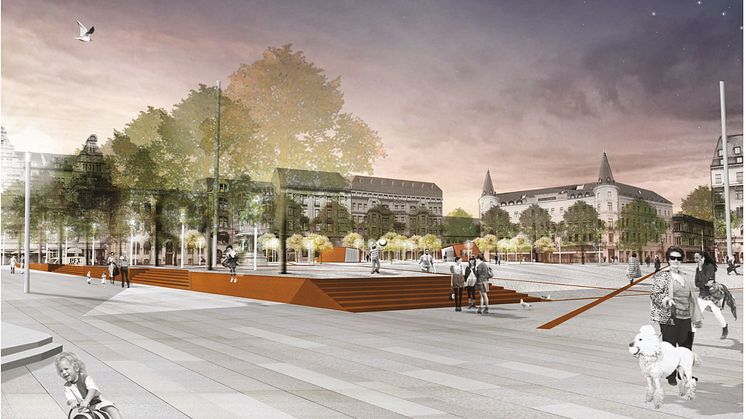 Stortorget - vy från Södergatan - högupplöst (illustration)